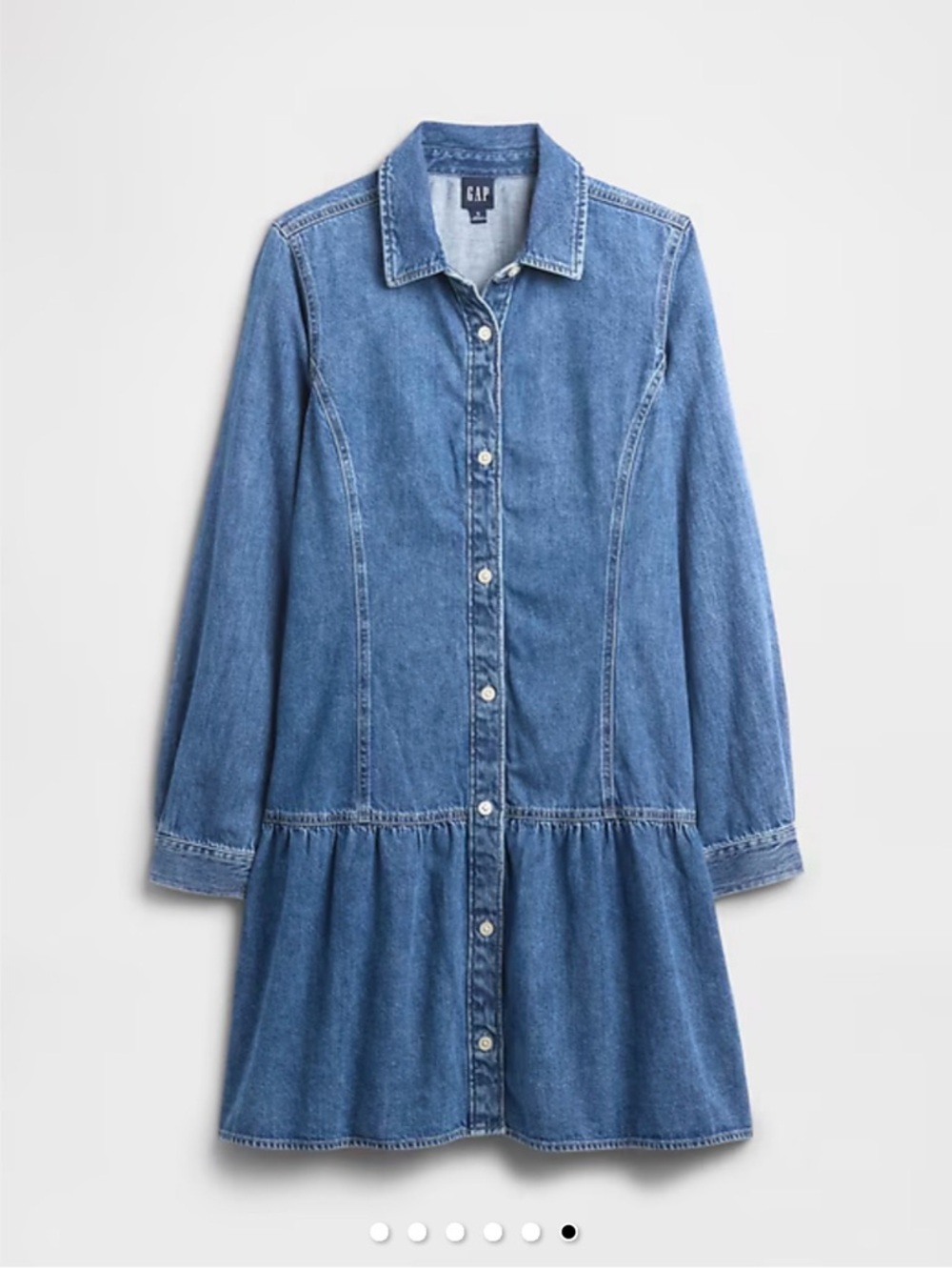Denim Peplum Mini Dress - Picture 4 of 6
